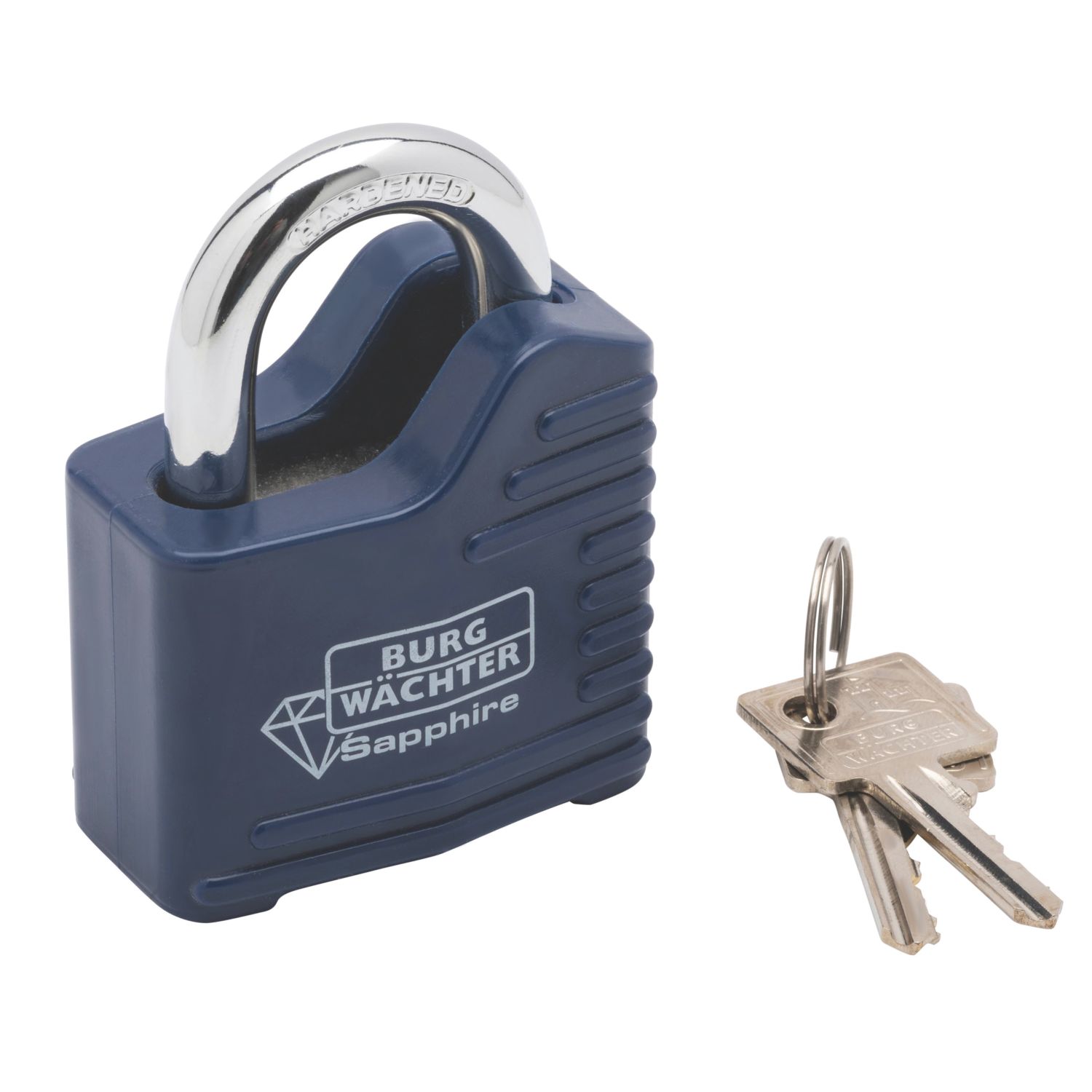 Burg-Wachter Sapphire Steel Weatherproof Laminated Padlock 50mm (330YY)