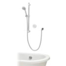 Aqualisa Smart Link Gravity-Pumped Rear-Fed Chrome Thermostatic Dual Outlet Concealed Smart Shower with Bath Filler & Adjustable Head