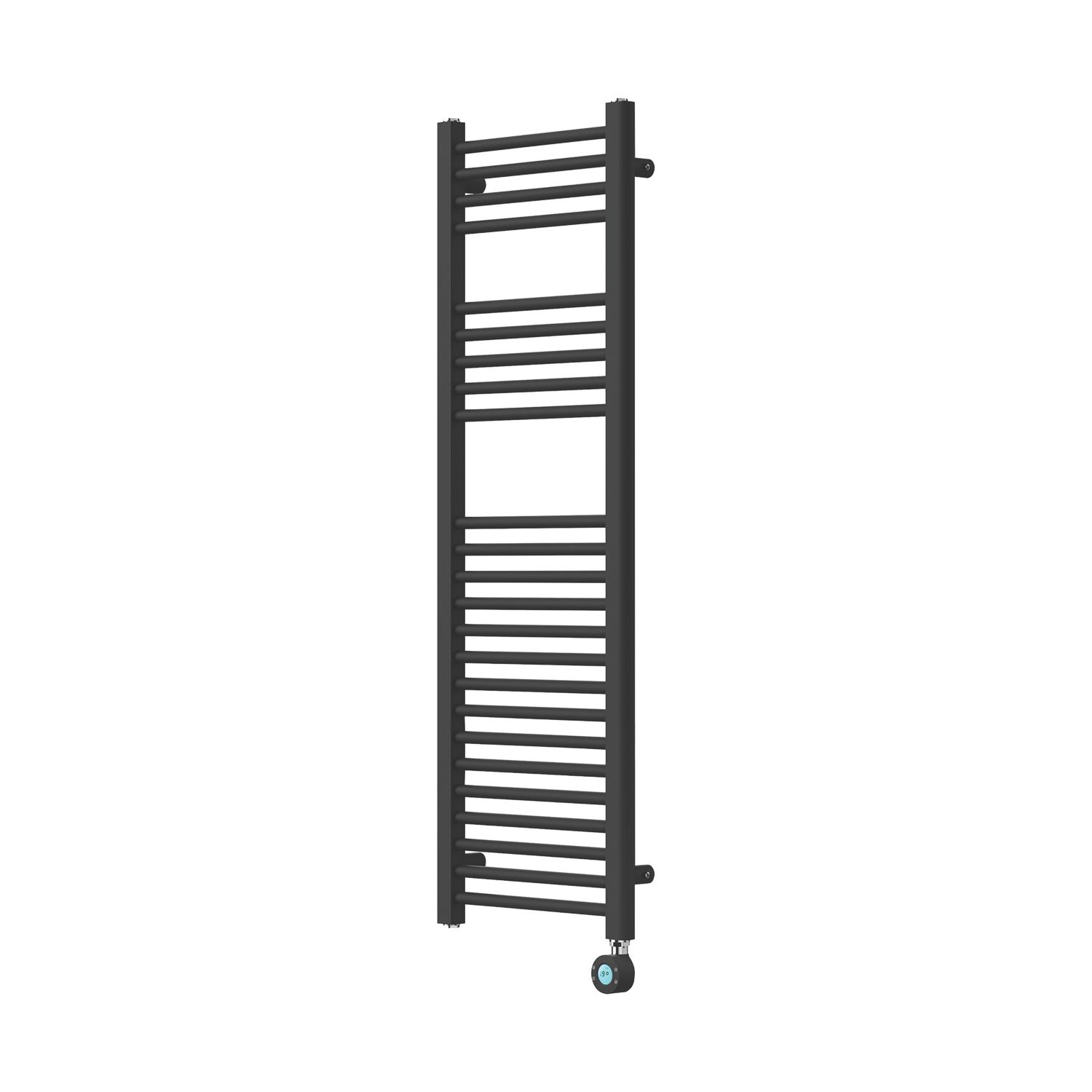 Flomasta 1200mm x 400mm 1364BTU Black Flat Electric Towel Radiator (331CL)