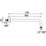 Bristan Round Shower Wall Arm Chrome-Plated 370mm x 55mm