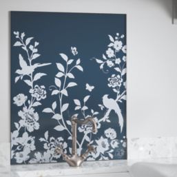 Laura Ashley Special Edition Midnight Seaspray Kitchen Splashback 600mm x 750mm x 6mm