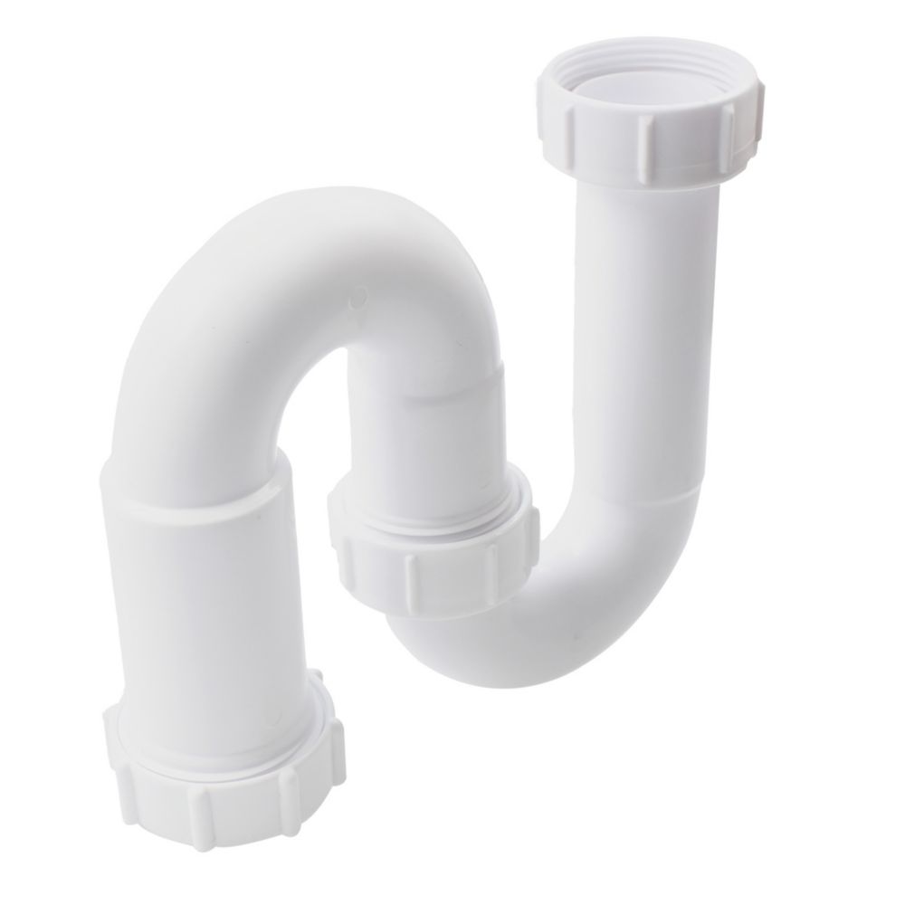 Flomasta Compression Basin S Trap White 32mm - Screwfix