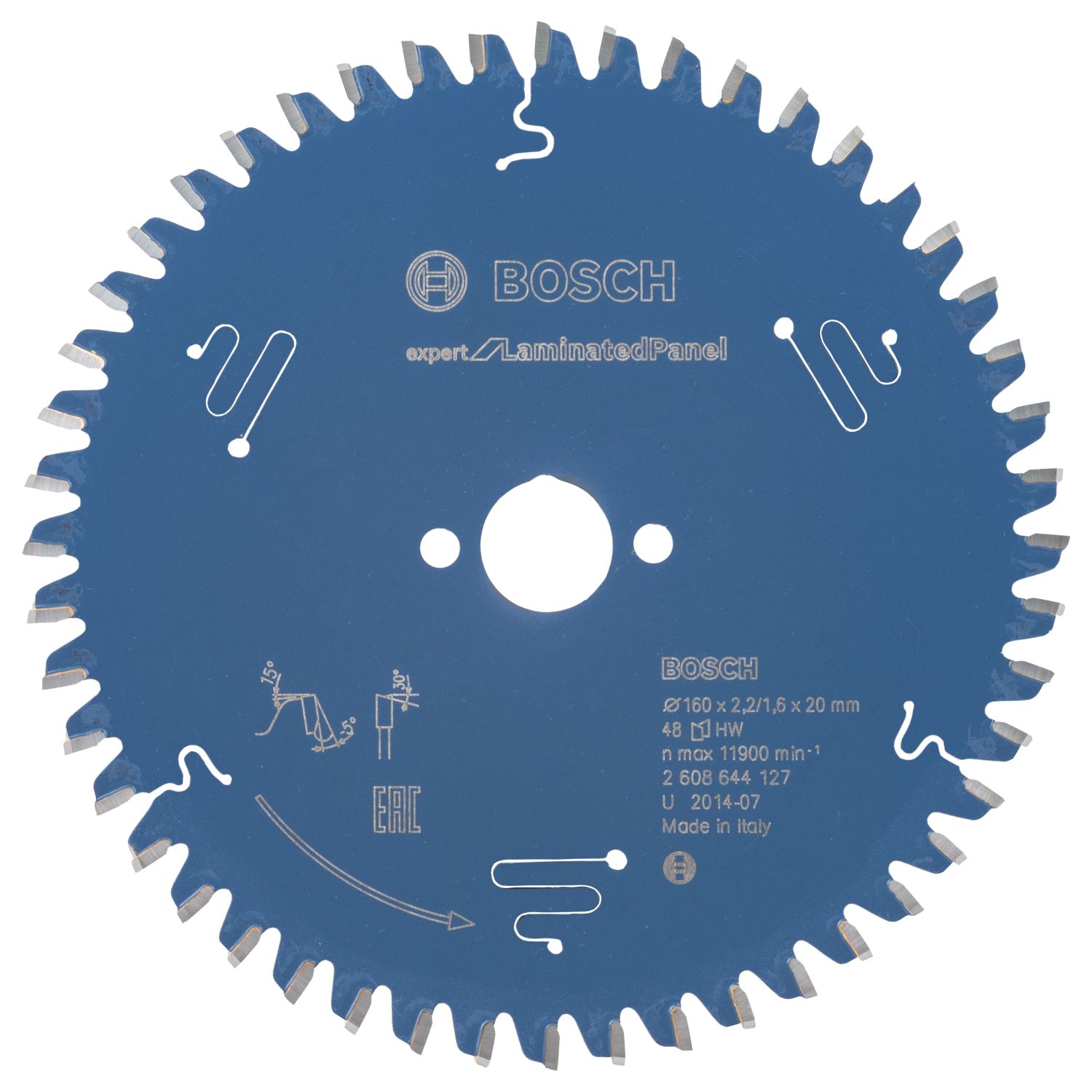 Bosch Expert Laminate Panel Circular Saw Blade 160mm x 20mm 48T (331KP)