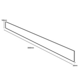 Wilsonart Matt Grey Marble Effect Laminate Upstand 3000mm x 100mm x 20mm