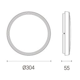 4lite WiZ Connected LED Smart Wall/Ceiling Light Chrome 18W 1620lm