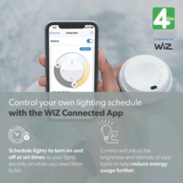 4lite WiZ Connected LED Smart Wall/Ceiling Light Chrome 18W 1620lm