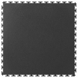 Ecotile E500/7 Interlocking Floor Tiles Black 7mm 4 Pack
