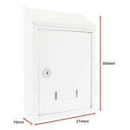 Burg-Wachter Avon Post Box White Powder-Coated