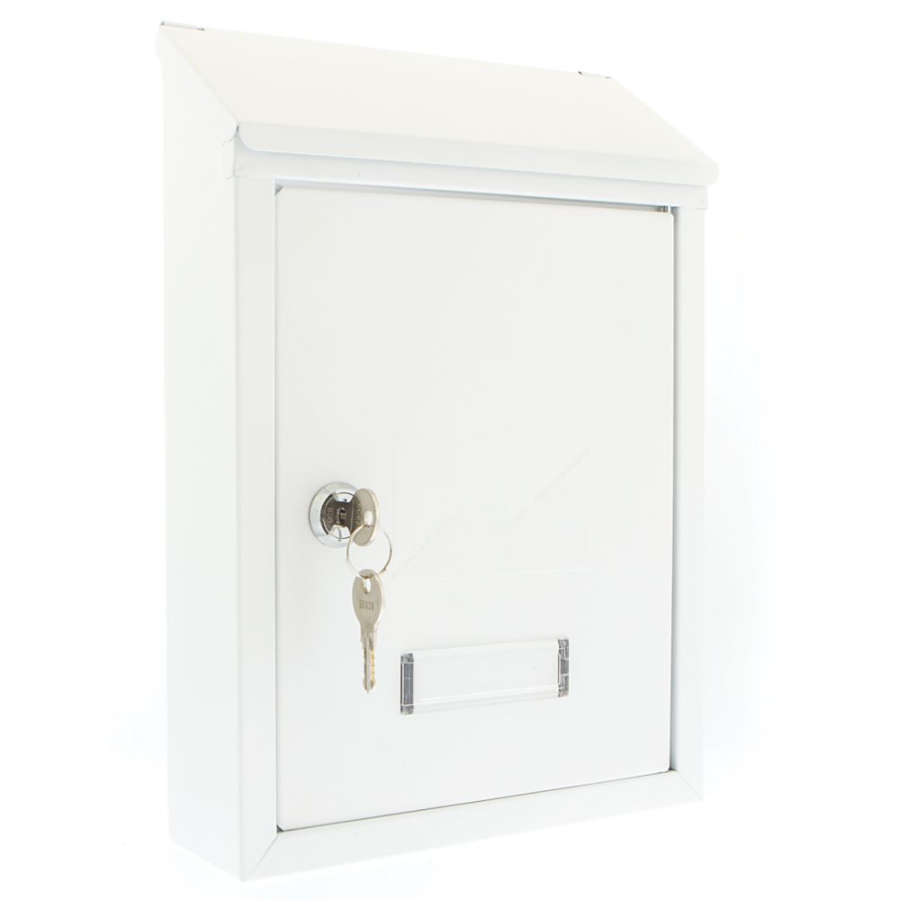 Burg-Wachter Avon Post Box White Powder-Coated - Screwfix