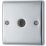 British General Nexus Metal 1-Gang Single TV Socket Polished Chrome