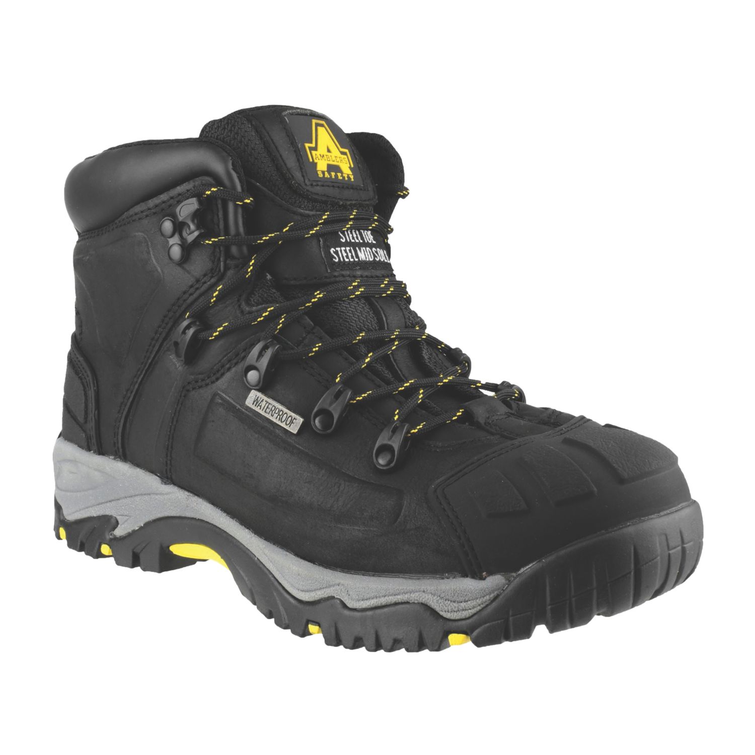 Amblers AS803 Size 13 Black Waterproof Steel Toe Cap Safety Boots (331XK)
