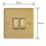 Varilight  10A 2-Gang 2-Way Light Switch  Polished Brass with Colour-Matched Inserts