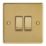 Varilight  10A 2-Gang 2-Way Light Switch  Polished Brass with Colour-Matched Inserts