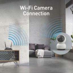 Swann SWIFI-SE2KPT-EU Mains-Powered White Wired 2K Indoor Round Pan & Tilt Security Camera