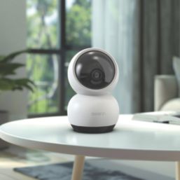 Swann SWIFI-SE2KPT-EU Mains-Powered White Wired 2K Indoor Round Pan & Tilt Security Camera