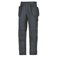 Snickers AllRoundWork Everyday Work Trousers Steel Grey 38" W 32" L
