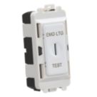 Knightsbridge  20AX Grid DP Emergency Lighting Test Key Switch Matt White