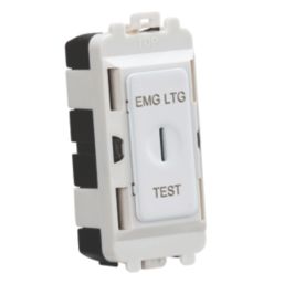 Knightsbridge  20AX Grid DP Emergency Lighting Test Key Switch Matt White