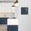 Varilight  13A 1-Gang 2-Pole Switched Socket Midnight Blue  with Black Inserts