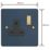 Varilight  13A 1-Gang 2-Pole Switched Socket Midnight Blue  with Black Inserts