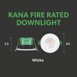 4lite Kana Fixed  Fire Rated LED Downlight  White 5/7W 640lm-830lm