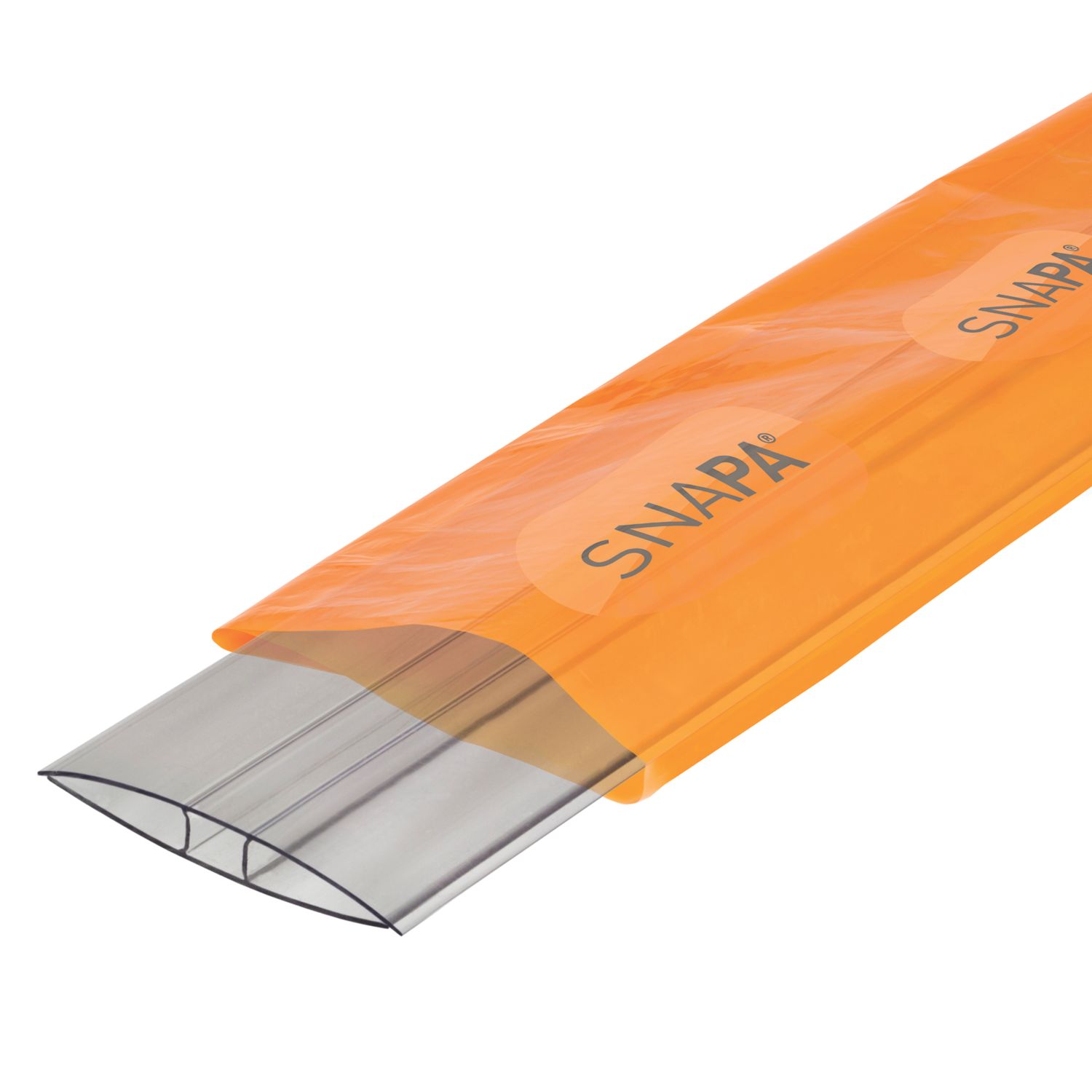 SNAPA Clear 10mm H-Section Glazing Bar 2000mm x 60mm (332FH)