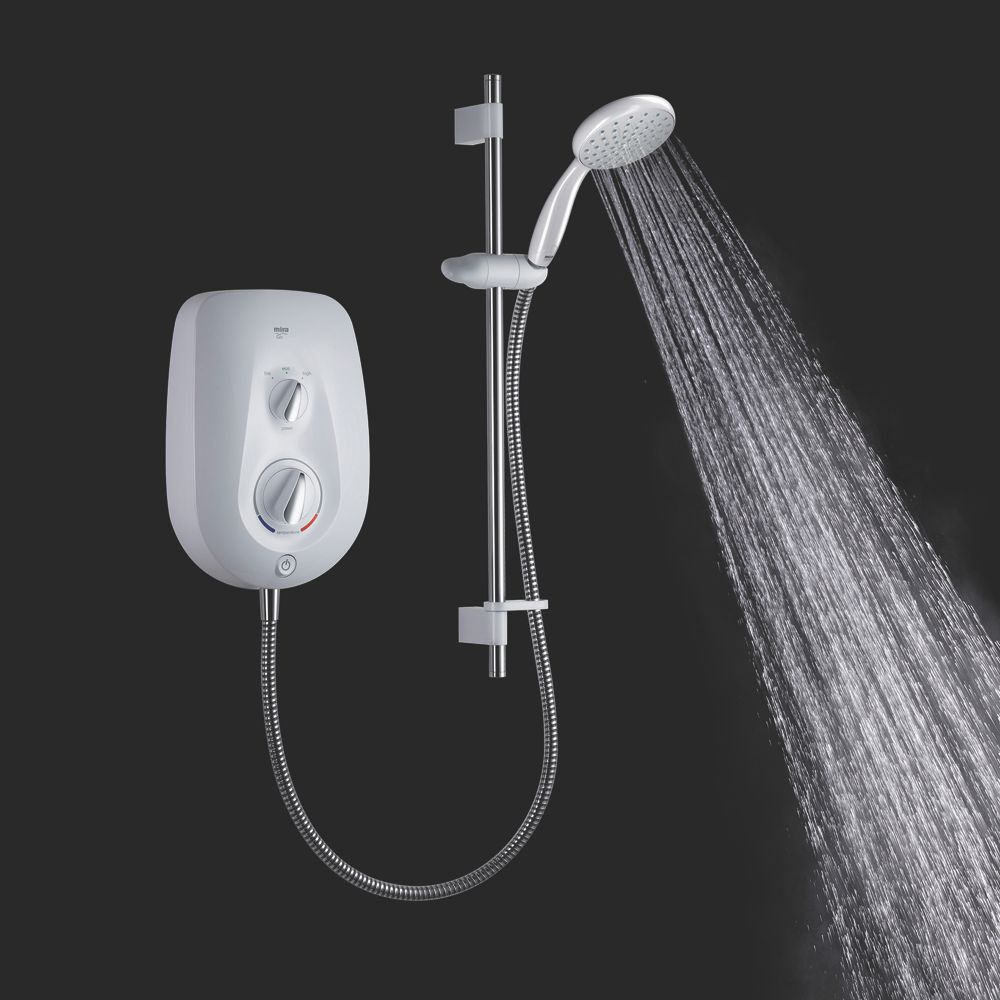 Mira Go White 9.5kW Electric Shower - Screwfix
