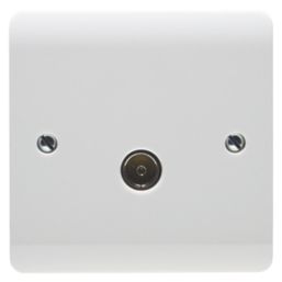 Crabtree Instinct 1-Gang Coaxial TV Socket White