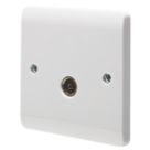 Crabtree Instinct 1-Gang Coaxial TV Socket White