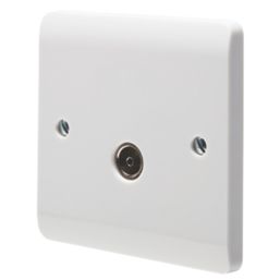 Crabtree Instinct 1-Gang Coaxial TV Socket White
