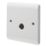 Crabtree Instinct 1-Gang Coaxial TV Socket White