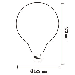 Calex  ES G125 LED Virtual Filament Smart Light Bulb 7.5W 1055lm