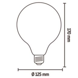Calex  E27 G125 LED Virtual Filament Smart Light Bulb 7.5W 1055lm