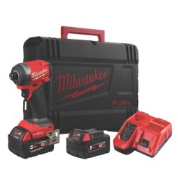 Milwaukee M18ONEID3-502X FUEL 18V 2 x 5.0Ah Li-Ion RedLithium Brushless Cordless Impact Driver
