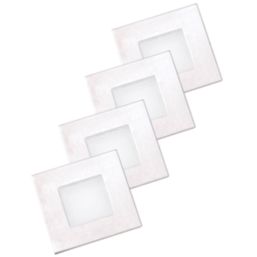 Sensio Luce TrioTone Recessed Square LED Kitchen Plinth Lights Chrome 2.4W 20lm 4 Pack