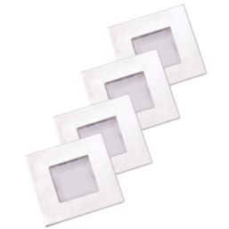 Sensio Luce TrioTone Recessed Square LED Plinth Lights Chrome 2.4W 20lm 4 Pack