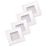 Sensio Luce TrioTone Recessed Square LED Kitchen Plinth Lights Chrome 2.4W 20lm 4 Pack