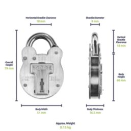 Squire 555 KA Stainless Steel Keyed Alike Weatherproof   Padlock 51mm 1 Pack