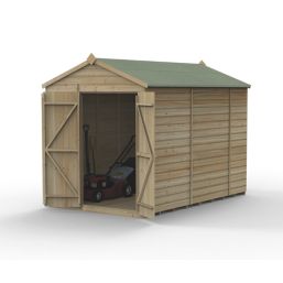 Forest Beckwood 6' x 9' 6" (Nominal) Apex Shiplap Timber Shed with Base
