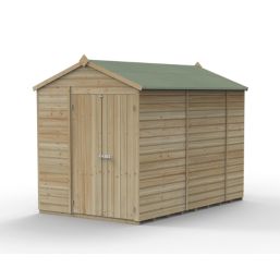 Forest Beckwood 6' x 9' 6" (Nominal) Apex Shiplap Timber Shed with Base