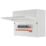 British General Fortress 12-Module 8-Way Populated  Main Switch Consumer Unit