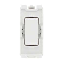 British General Nexus 800 Grid 20A 2-Way Grid Retractive Switch Module 'Press' Off Centre White