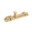 Smith & Locke Flat Door Bolt Brushed Brass 80mm