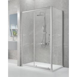 Triton Neo Eight Framed Rectangular Sliding Door Shower Enclosure  Chrome  1100mm x 900mm x 1900mm