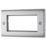 British General Nexus Metal 4-Module Modular Faceplate Brushed Steel