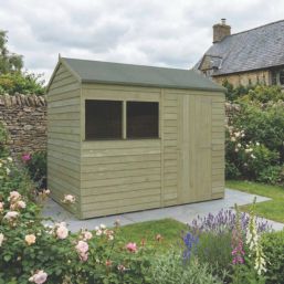 Mercia Value 7' 6" x 6' (Nominal) Reverse Apex Overlap Timber Shed