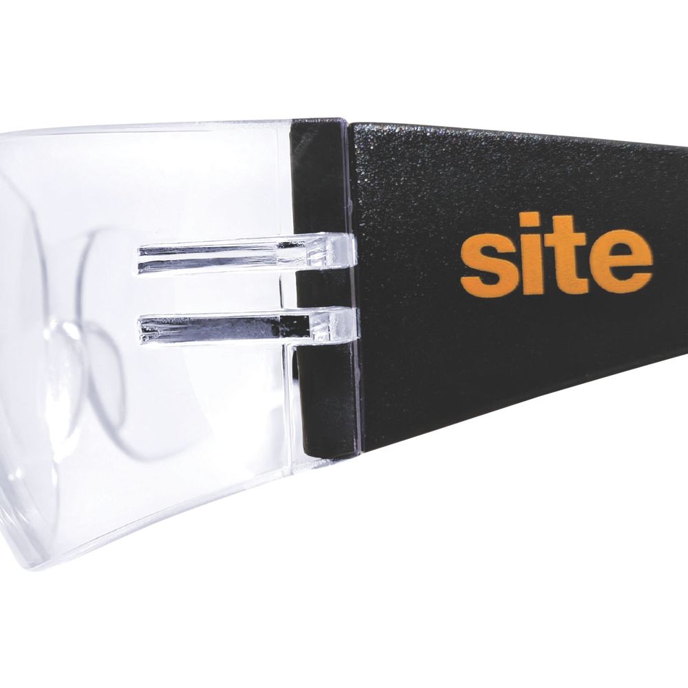 Site SEY228R Clear Lens Safety Specs - Screwfix