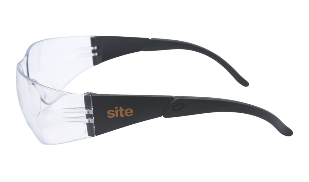 Site SEY228R Clear Lens Safety Specs - Screwfix
