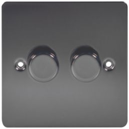 LAP  2-Gang 2-Way LED Dimmer Switch  Black Nickel