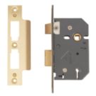 Yale  5 Lever Polished Brass Mortice Sashlock 64mm Case - 45mm Backset